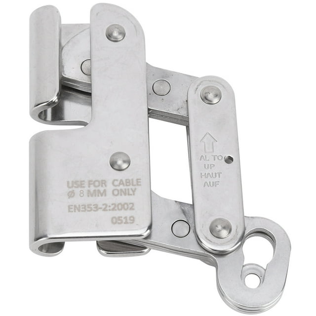 Equipo de bloqueo automático anticaída, equipo anticaída de escalada de acero inoxidable CA Z931/8MM Equipo anticaída de escalada Aspecto llamativo
