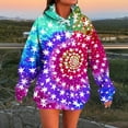 thumbnail image 2 of Olyvenn Hoodies for Women Trendy Graphic Sweatshirts Long Sleeve Oversized Hoodie Soft Tie Dye Sweatshirt with Pocket Purple L, 2 of 5