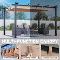 thumbnail image 2 of MELLCOM Retractable Pergola 10x13 ft, Dual Adjustable, UV Protection, Durable Aluminum Frame, Locking Straps and Screws for Backyard Deck, Khaki, 2 of 7