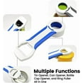 thumbnail image 4 of 4 Pcs Pop Bottle Opener 4-in-1 Jar Top Twist Cap Remover Multifunctional Soda Can Tabs Opener for Seniors Grip Water Lid Lifter Kitchen Gadgets for Arthritis Easy Canning Tool Protector(random color), 4 of 7