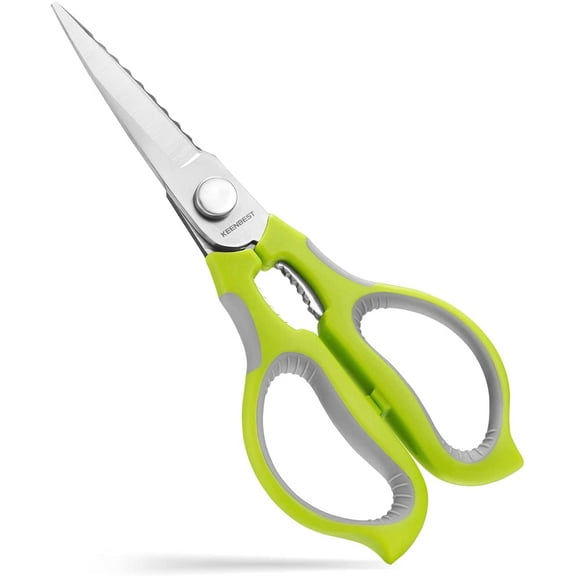 Kitchen Scissors All Purpose Shears, Heavy Duty Poultry Shears for Chicken Food Meat, Stylish Green