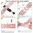 thumbnail image 2 of ZYX Slim Stainless Steel Band for Apple Watch, Women's 14mm Thin Metal Strap with Tool, Rose Pink, 38mm/40mm/41mm/42mm(Series 10 11), 2 of 7