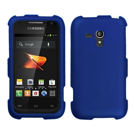 Rubberized Blue Snap - For Samsung Galaxy Rush M830 Rubberized HARD Case Snap On Phone Cover Blue