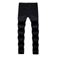 thumbnail image 3 of Auxamy Pantalones Mezclilla Strech De Agujero Para Hombre, 3 of 7