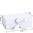 thumbnail image 1 of Ourlova Strong Cardboard Folding Gift Box With Magnetic Buckle Ribbon Exquisite Solid Color Clamshell Present Packaging Tools (27x19x8cm), 1 of 9