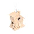 thumbnail image 4 of Casa para pájaros de madera, casa para pájaros de madera al aire libre, casa para pájaros colgante exterior rural, nido para pájaros decorativo para jardín, valor excepcional, 4 of 8