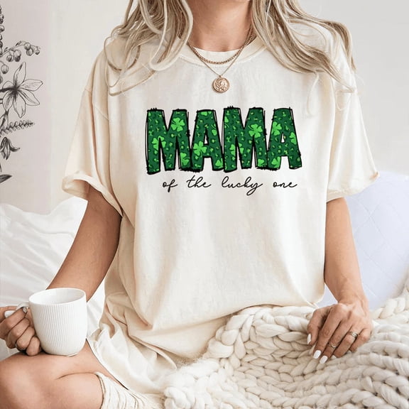 Mama of the Lucky One Shamrock Shirt – St. Patrick’s Day Mom T-Shirt, Irish Lucky Mama Gift
