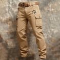 thumbnail image 5 of BUWTTED Men's Pants Western Cargo Casual Work Trousers with Multiple Utility Pockets Outdoor Daily Wear Khaki Pants XXXXL, 5 of 5