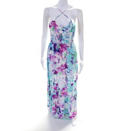 

Pre-owned|Parker Womens Silk Floral Print Maxi Dress Multi Colored Size Extra Small