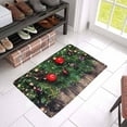 thumbnail image 3 of MKHERT Christmas Decorations Fir Tree Branches with Toys On Old Wood Doormat Rug Home Decor Floor Mat Bath Mat 23.6x15.7 inch, 3 of 3