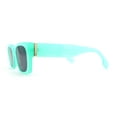 thumbnail image 4 of Classically Square Narrow Rectangle Plastic Womens Sunglasses Blue Black, 4 of 4