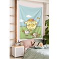 thumbnail image 3 of Tapiz de pompones para dormitorio, estampado artístico para colgar en la pared, pósteres estéticos, tapices de fondo para sala de estar, dormitorio, regalo para fanáticos, 60 x 40 pulgadas, 3 of 8