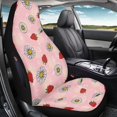 thumbnail image 7 of Chririnla Protective Car Seat Covers for Automotive, Polyester Fabric Elastic Auto Front Seat Covers, Strawberry Daisy Print 2 Piece Set for Women, 7 of 7