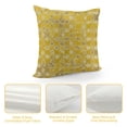 thumbnail image 4 of COMIO  Yellow and White Pillow Sham Ornate Floral Pattern with Swirls Curls Symmetrical Overlap Motifs, Quality Microfiber Bedding Item for All Seasons,Pale Yellow, 4 of 5