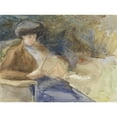 thumbnail image 2 of Bramine Hubrecht 14x11 Black Ornate Wood Framed Double Matted Museum Art Print Titled: Seating Reading Woman (1865 - 1913), 2 of 5