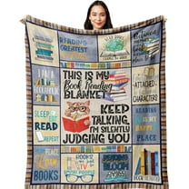 Book Lovers Gifts,Gifts for Book Lovers Women/Reader,Librarian Gifts,Book Reader Gifts,Book Club/Bookworm/Reading Gifts for Book Lover Bookish,Literary Gifts Blanket 80"x60"