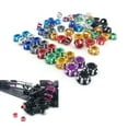 thumbnail image 2 of Gprince 4pcs RC Car Wheel Rim Center Cap M4 Nut Flange Nut Metal for for 1/10 RC Crawler Traxxas HSP Redcat Rc4wd Tamiya Axial scx10 D90 HPI, 2 of 8