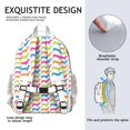 thumbnail image 5 of Colorful Funny Dachshund Backpack for School,Cute School Bag,Schoolbag with Adjustable Shoulder Straps & Padded Back,15.25"x11.5"x5.25", 5 of 6