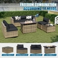 thumbnail image 2 of Sunmthink 8-Piece Outdoor Patio Furniture Sets, Patio Conversation Sets with Fire Pit, Wicker Outdoor Conversation Set with Waterproof Cover, 2 of 6