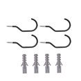 thumbnail image 4 of OULII 4 Sets Bike Storage Hooks For Ceiling With Durable Steel Material For Homeowners, 4 of 7