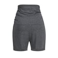 thumbnail image 5 of YHAJDS Women's Workout Yoga Shorts Solid Color Adjustable Button Side Pockets High Elastic Over the Belly Short Bottoms for Women Spring Summer Outdoor, 5 of 8