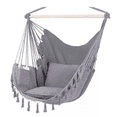 thumbnail image 1 of Silla Hamaca Silla Columpio Colgante 2 Cojín Kit Instalación Gris, 1 of 5