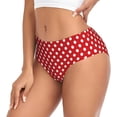 thumbnail image 2 of Fotbe Red Polka Dot Calzones Estampados para Mujer – Ropa Interior de Algodón, Cómoda, Suave y Elástica-Medium, 2 of 6