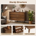 thumbnail image 7 of Bedroom Dresser with 6 Drawers, Tall Dresser, Wood Walnut Dresser for Bedroom, 47.2"W x 15.8"D x 30.7"H, 7 of 7