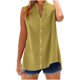 thumbnail image 3 of Camisetas para mujer,Blusa informal de verano sin mangas para mujer, de poliéster, color liso, cómoda para uso diario, sopatenor, 3 of 9