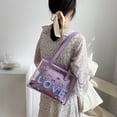 thumbnail image 4 of Bolso de hombro de dibujos animados transparente para mujer retro Mini monedero Bolsos compuestos (púrpura) Tmvgtek Para estrenar, 4 of 9