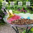 thumbnail image 4 of Glass Bird Bath hummingbird Birdbath with Metal Stand for Outdoor Garden Patio Deck Porch Decor Plant, 4 of 5