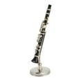 thumbnail image 2 of Réplica de clarinete en miniatura con soporte y estuche, modelo de mini instrumento musical, decoración de casa de muñecas, 3,1 pulgadas, 2 of 10