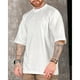 thumbnail image 1 of Camiseta extragrande color blanco roto lisa 100 % algodón Deng Xun unisex, 1 of 1