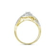 thumbnail image 2 of 14kt Yellow Gold Round Diamond Swirl Bridal Wedding Ring Band Set 1 Cttw, 2 of 3