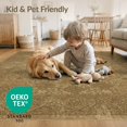 thumbnail image 4 of ODIKA 2'x3' Washable Accent Rug Vintage Abstract Earth Tone Medallion With Distressed Boho Border for Bedroom, Nursery, RV, Pet Friendly, Bedside Mat, 4 of 7