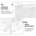thumbnail image 3 of UPOUART 1Pc Transparent Acrylic Guinea Pig Villa Cage Breathable Small Animal House for Use, 3 of 8