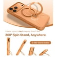 thumbnail image 4 of TORRAS Ostand Q3 Silicone for iPhone 17 Pro Max Case, Fit for MagSafe, 360 Spin Ring Stand, Liquid Silicone Cozy Vibrant Grip, Camera Control, Protective Case for iPhone 17 Pro Max, Cosmic Orange, 4 of 12