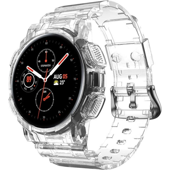 Tianle Compatible with Galaxy Active 2 Watch Band 44mm/40mm,Transparent Clear Soft TPU Bands for Samsung Galaxy Active 2 40mm/44mm Women Men