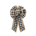 thumbnail image 5 of Christmas Bow Christmas Wreath Bow, 2 Pcs Natural Burlap Tree Topper Bows  for Christmas Tree Crafts DIY Bow Decoration, 11.8 * 7 Inch, 5 of 5