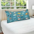 thumbnail image 4 of Coolnut Fun Travel Pattern Pillowcases, Soft and Cozy Decor Giftsative Pillow Cases with Hidden Zipper for Bedroom, Sofa, Couch, King Size 21x54 Inches（535）, 4 of 6