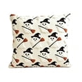 thumbnail image 2 of Halloween Ghost Brooms Quilted Throw Pillow Cover 18x18 Soft Polyester Cushion Case Hidden Zipper Spooky Decor for Sofa Living Room by MPOISVA, 2 of 6