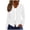 White, variant on Horkkom Zip Up Hoodie Women Long Sleeve Solid Color Hooded Sweatshirt Casual Lightweight Thin Jackets L