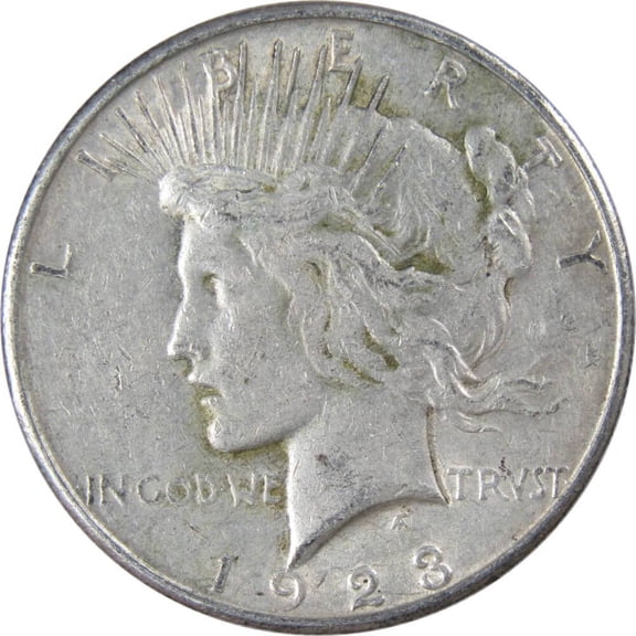 1923 S Peace Dollar VF Very Fine 90% Silver $1 US Coin Collectible