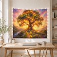 thumbnail image 5 of Lantern Tree of Life on Path, Dreamy Fantasy for Spiritual Decor Lovers, Enchanted Nature Wall Art, Housewarming Gift, Tapestry Wall Hanging for Bedroom, Living Room and Dorm, 5 of 7