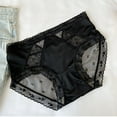 thumbnail image 2 of Rohuuque Women's Lace Panties High Waisted Solid Color Breathable Mesh Lace Briefs Tummy Control Butt Lifting No Show Shapewear Black, 2 of 5