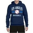 thumbnail image 2 of Wild Bobby City of Los Angeles LA Baseball Fantasy Fan Sports Unisex Hoodie Sweatshirt, Navy, Small, 2 of 6
