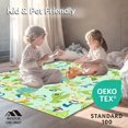thumbnail image 4 of ODIKA 6'x9' Machine Washable Non-Slip Area Rug, Enchanted Forest Hop with Hidden Letters and Storybook Animal Motifs High Traffic Rug with Pad, Light Blue, 686067, 4 of 8