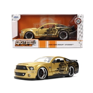 2008 Ford Shelby Mustang GT500KR Black with Black Stripes 1/18