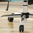 thumbnail image 3 of GDF Studio Morgan Mid Century Modern Fabric Home Office Chair, Blue and Chrome, 3 of 8