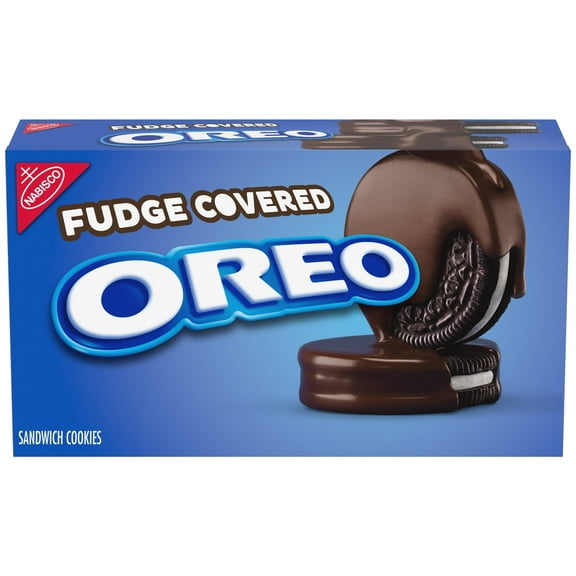 OREO Fudge Covered Chocolate Sandwich Cookies, 7.9 oz(2 Packs)